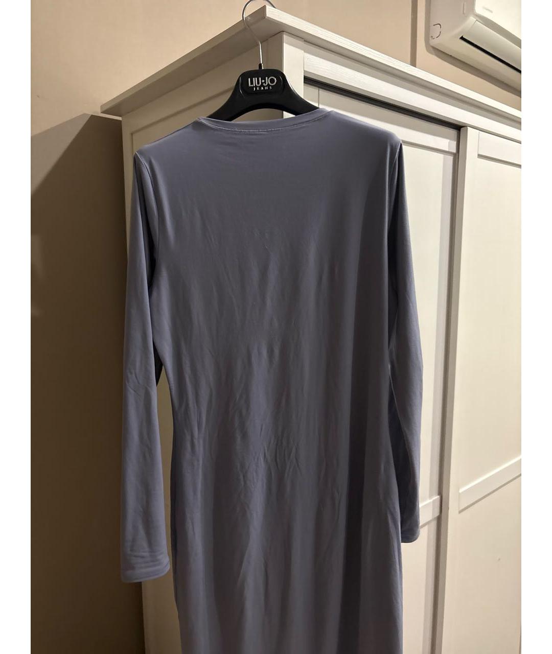 SKIMS Голубое хлопко-эластановое повседневное платье, фото 2