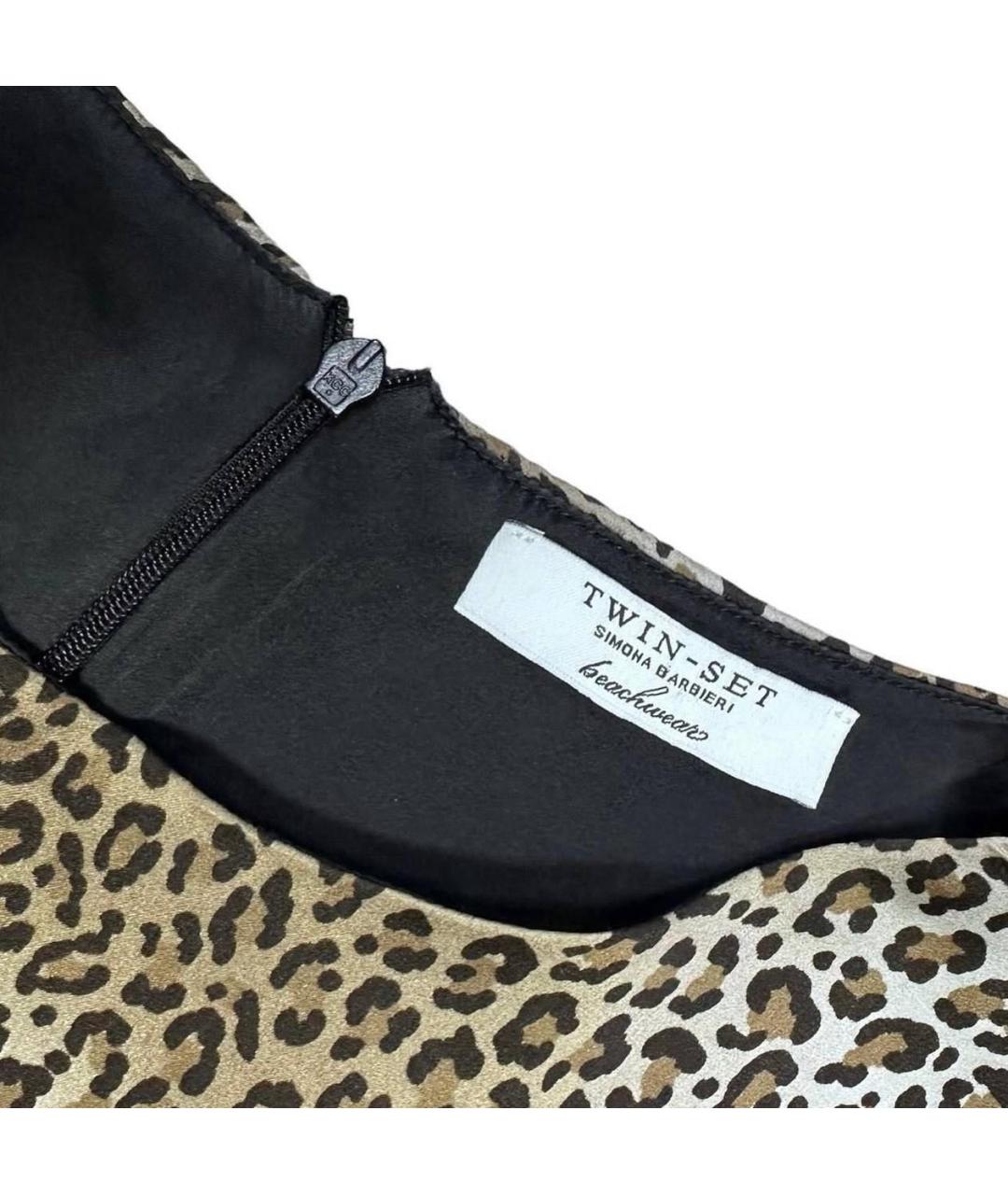 TWIN-SET Мульти шелковое повседневное платье, фото 3