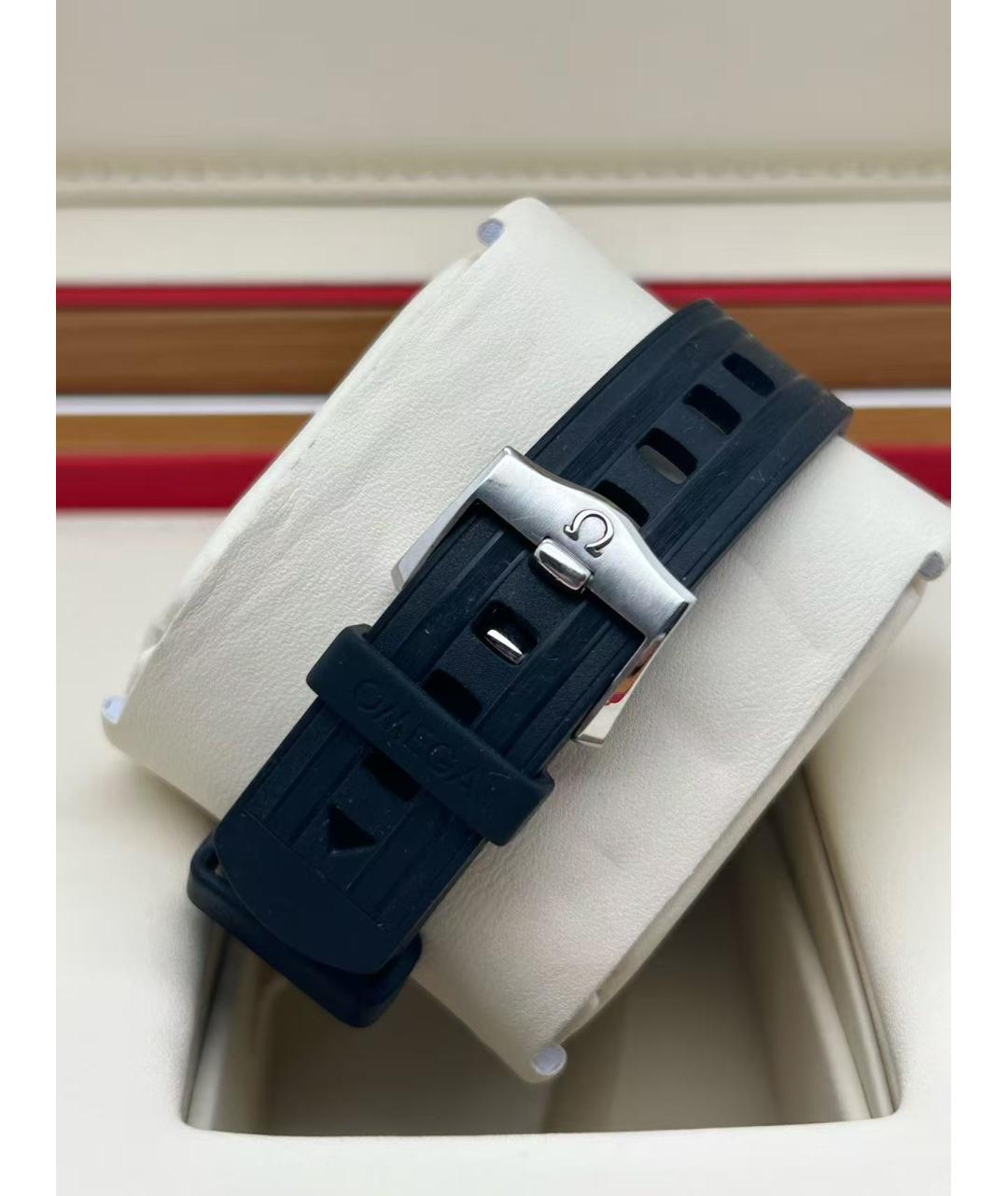 OMEGA Черные часы, фото 4