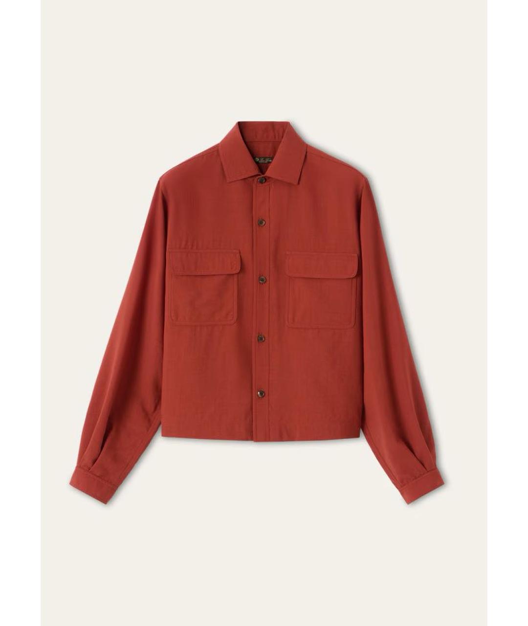 LORO PIANA Красная шерстяная рубашка, фото 5