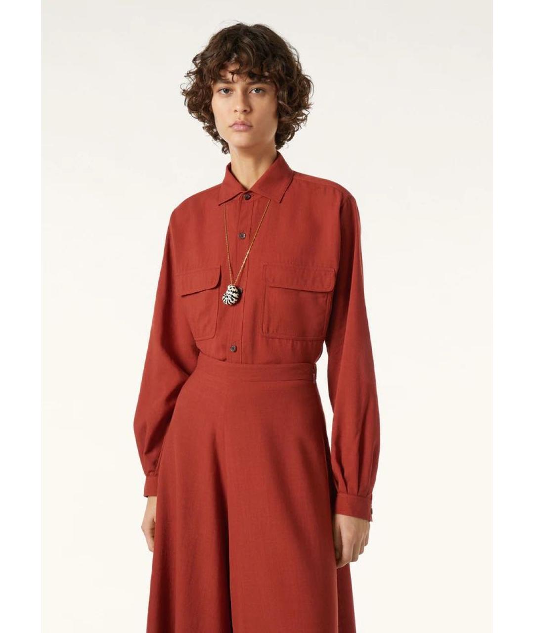 LORO PIANA Красная шерстяная рубашка, фото 3