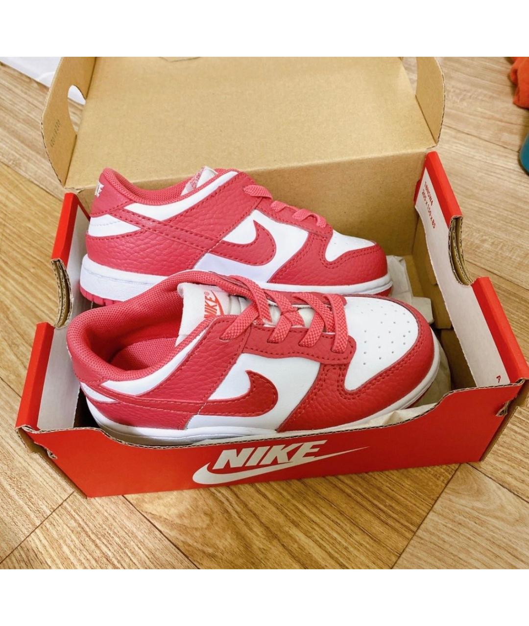 NIKE Розовые кожаные кеды, фото 2