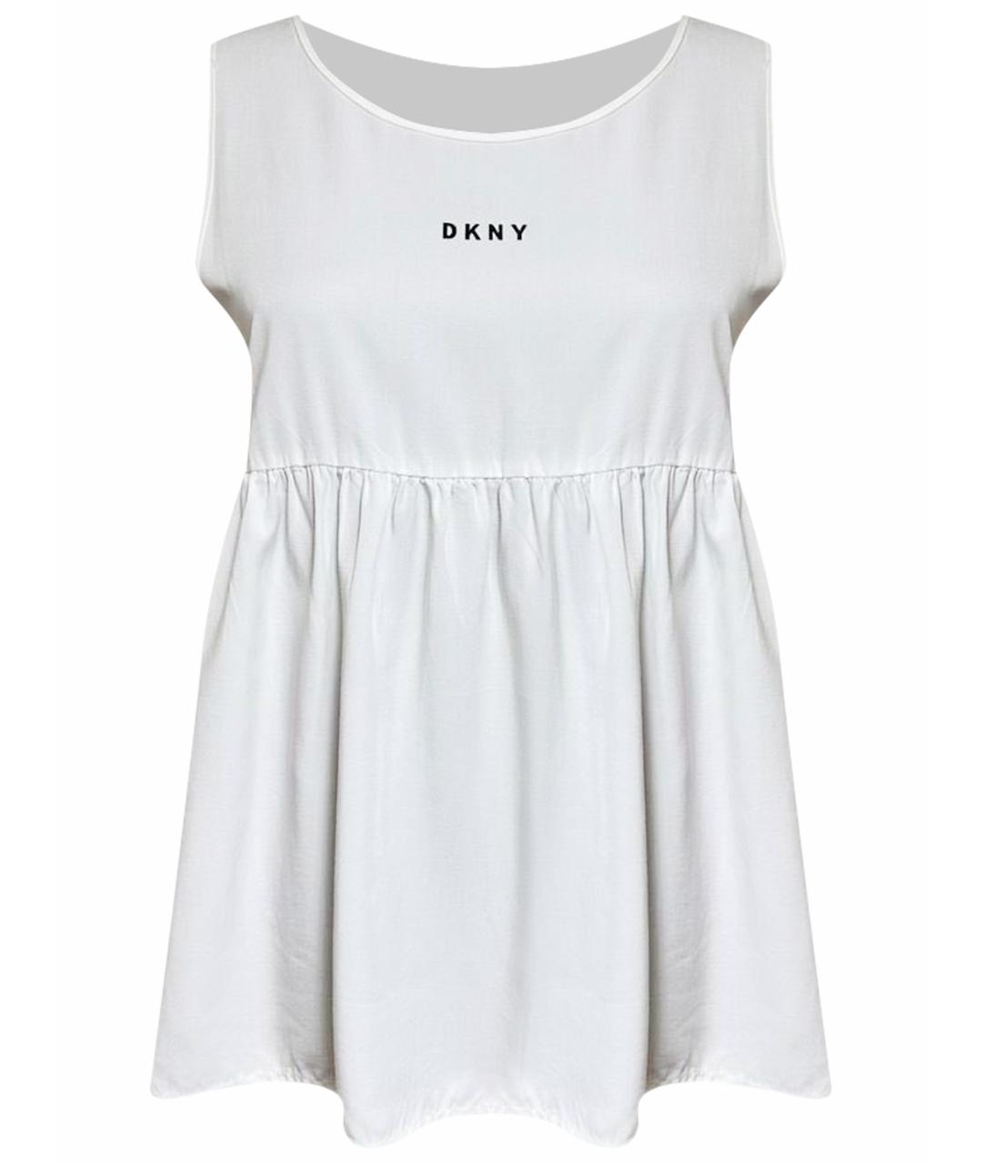 DKNY Белая вискозная майка, фото 1