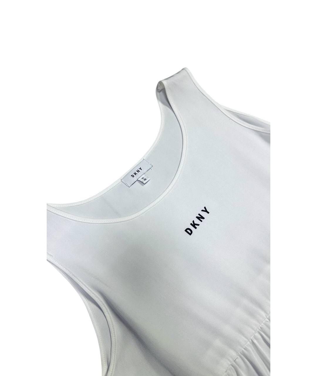DKNY Белая вискозная майка, фото 3