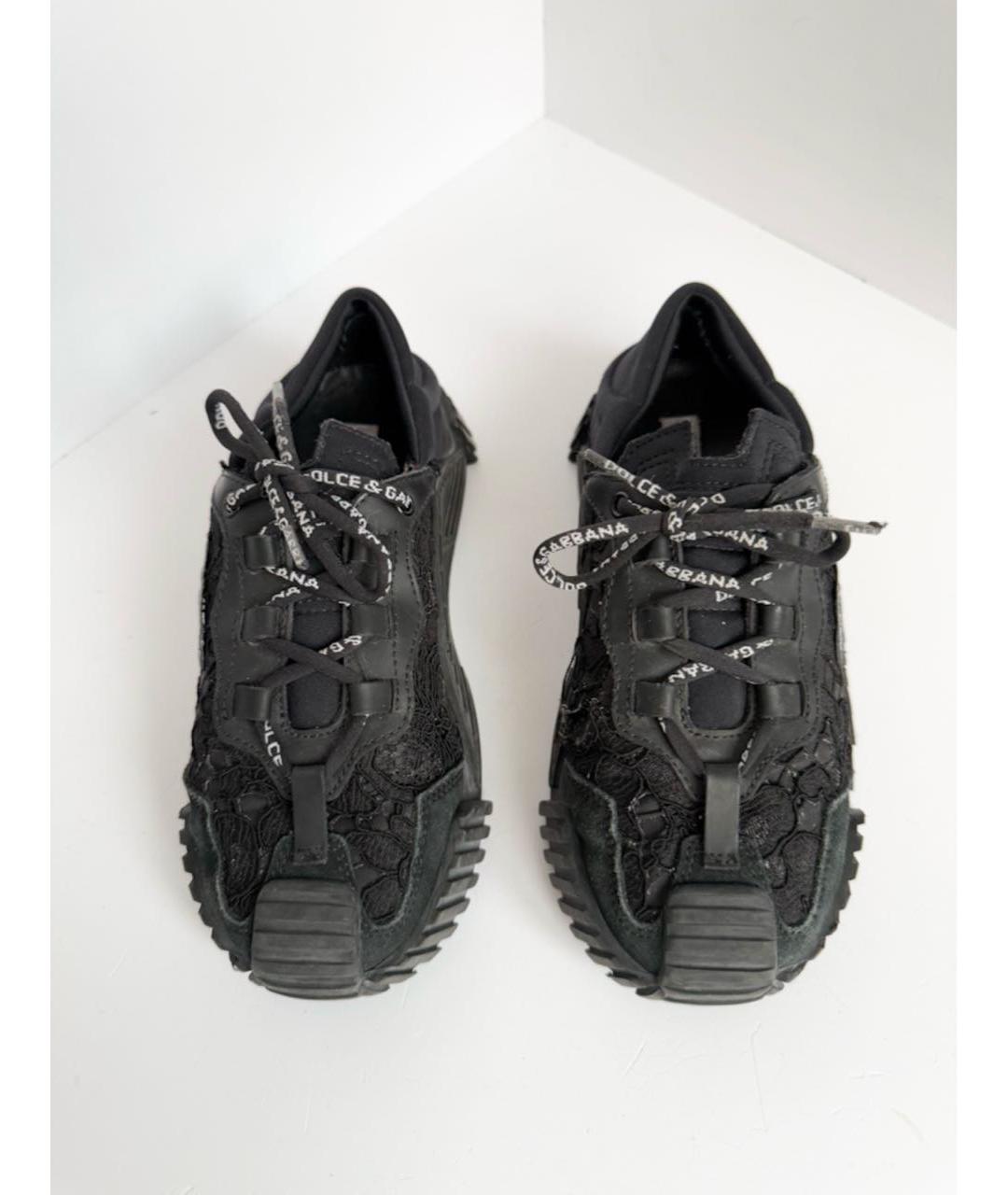 DOLCE & GABBANA KIDS Черные текстильные кеды, фото 2