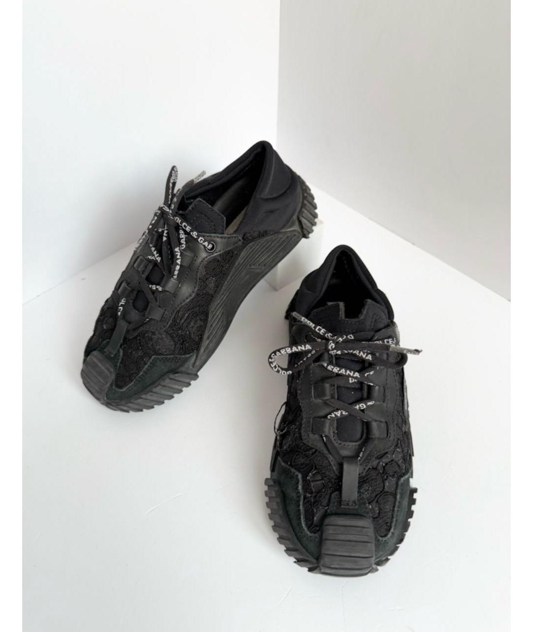 DOLCE & GABBANA KIDS Черные текстильные кеды, фото 3