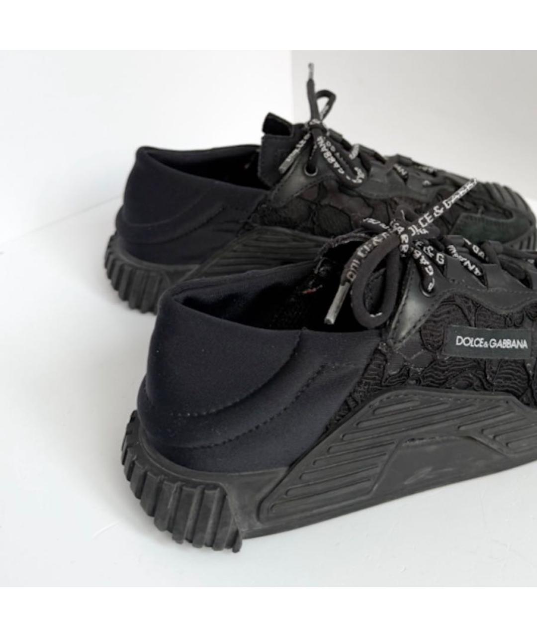 DOLCE & GABBANA KIDS Черные текстильные кеды, фото 4