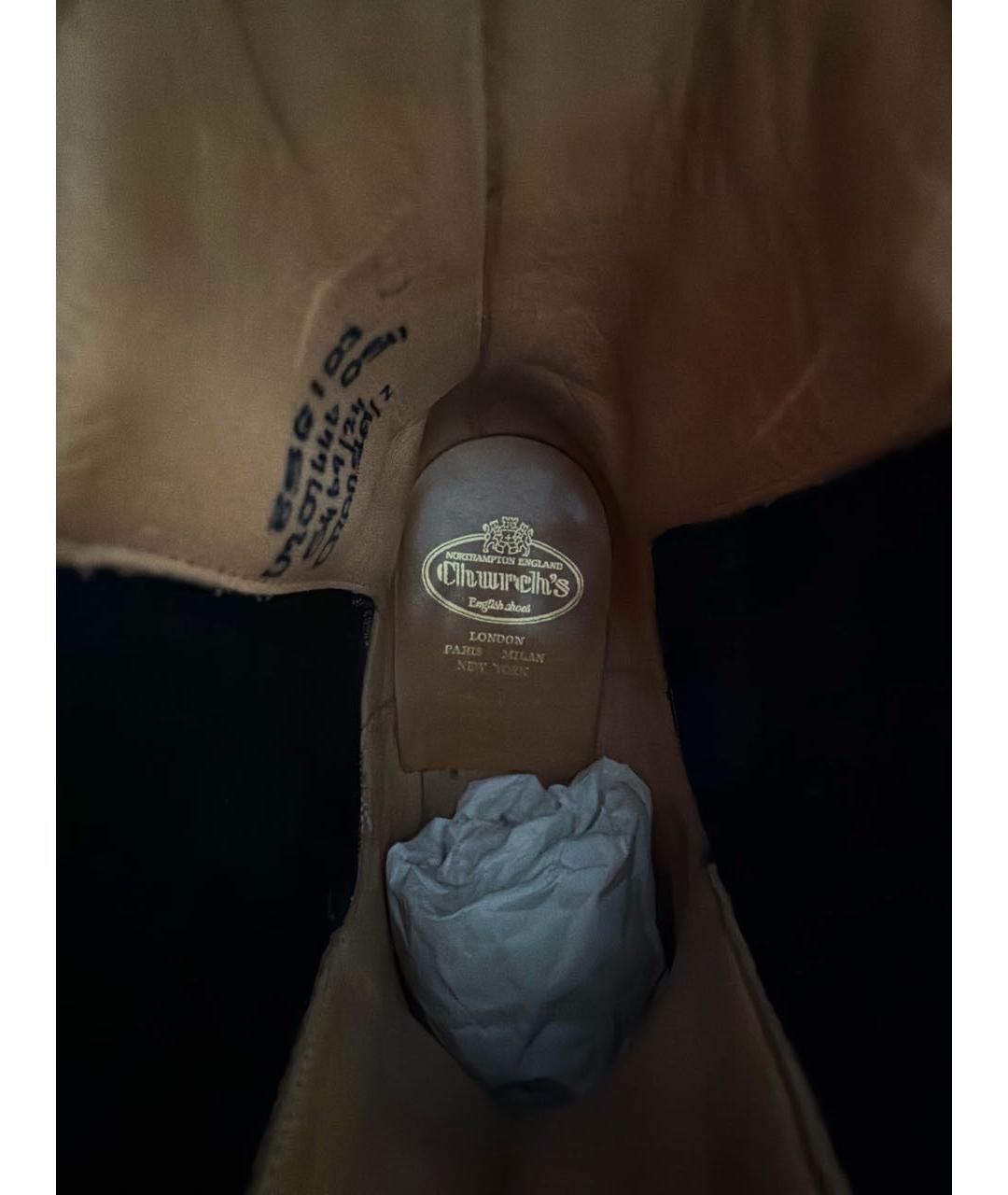 CHURCH'S Коричневые замшевые высокие ботинки, фото 8