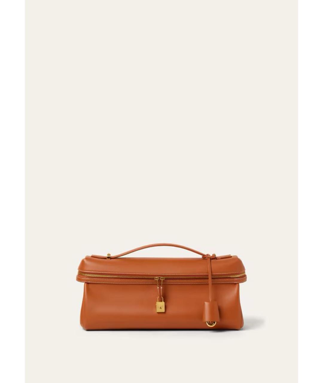 LORO PIANA Оранжевая кожаная сумка через плечо, фото 5