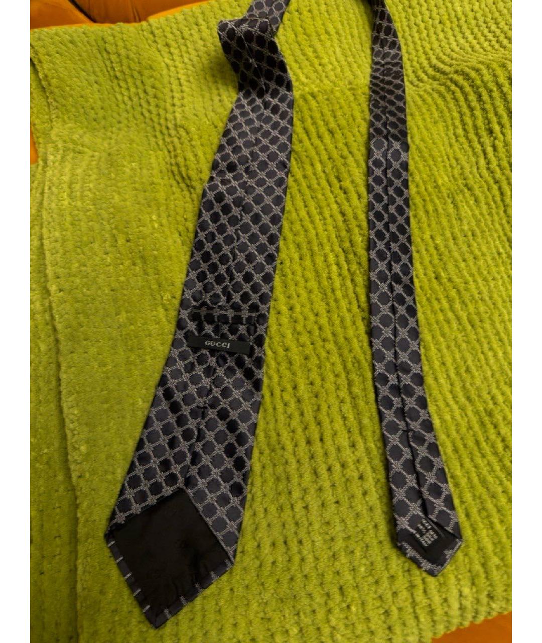 GUCCI Синий шелковый галстук, фото 2