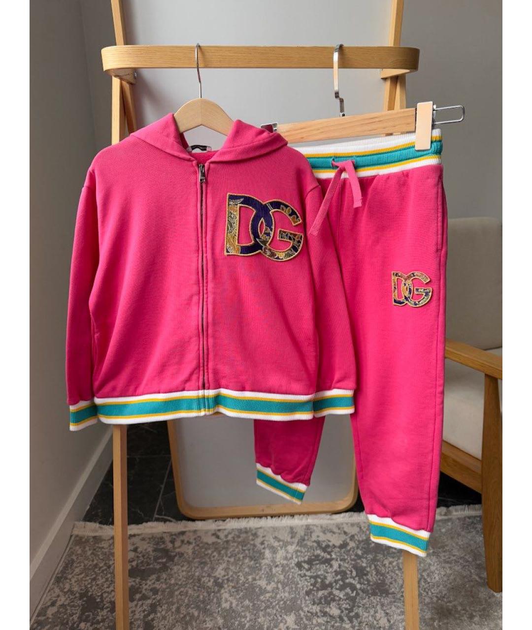 DOLCE&GABBANA Розовый хлопковый комплект, фото 3