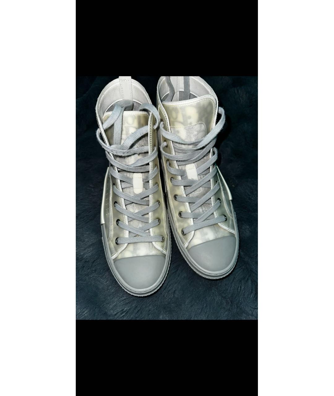 CHRISTIAN DIOR Серые высокие кроссовки / кеды, фото 2