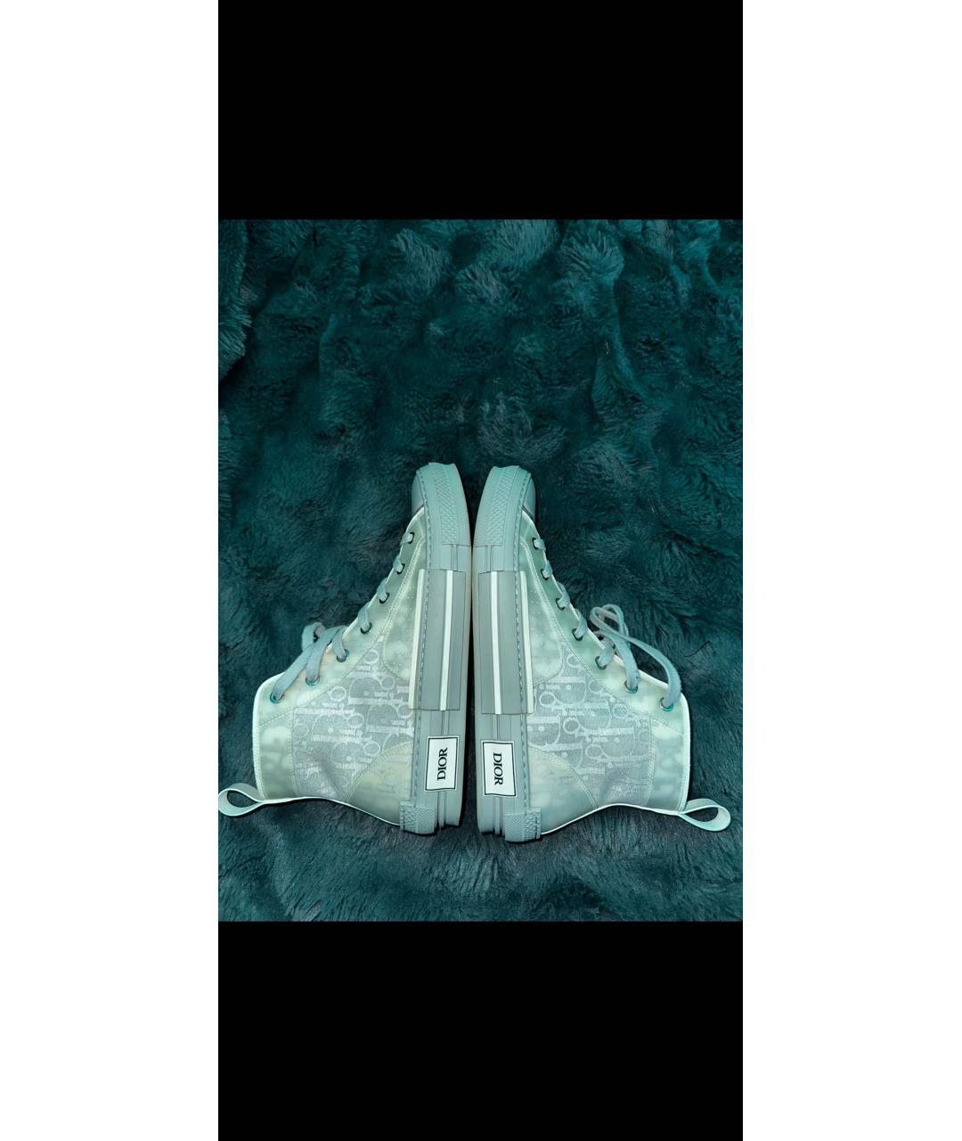 CHRISTIAN DIOR Серые высокие кроссовки / кеды, фото 7