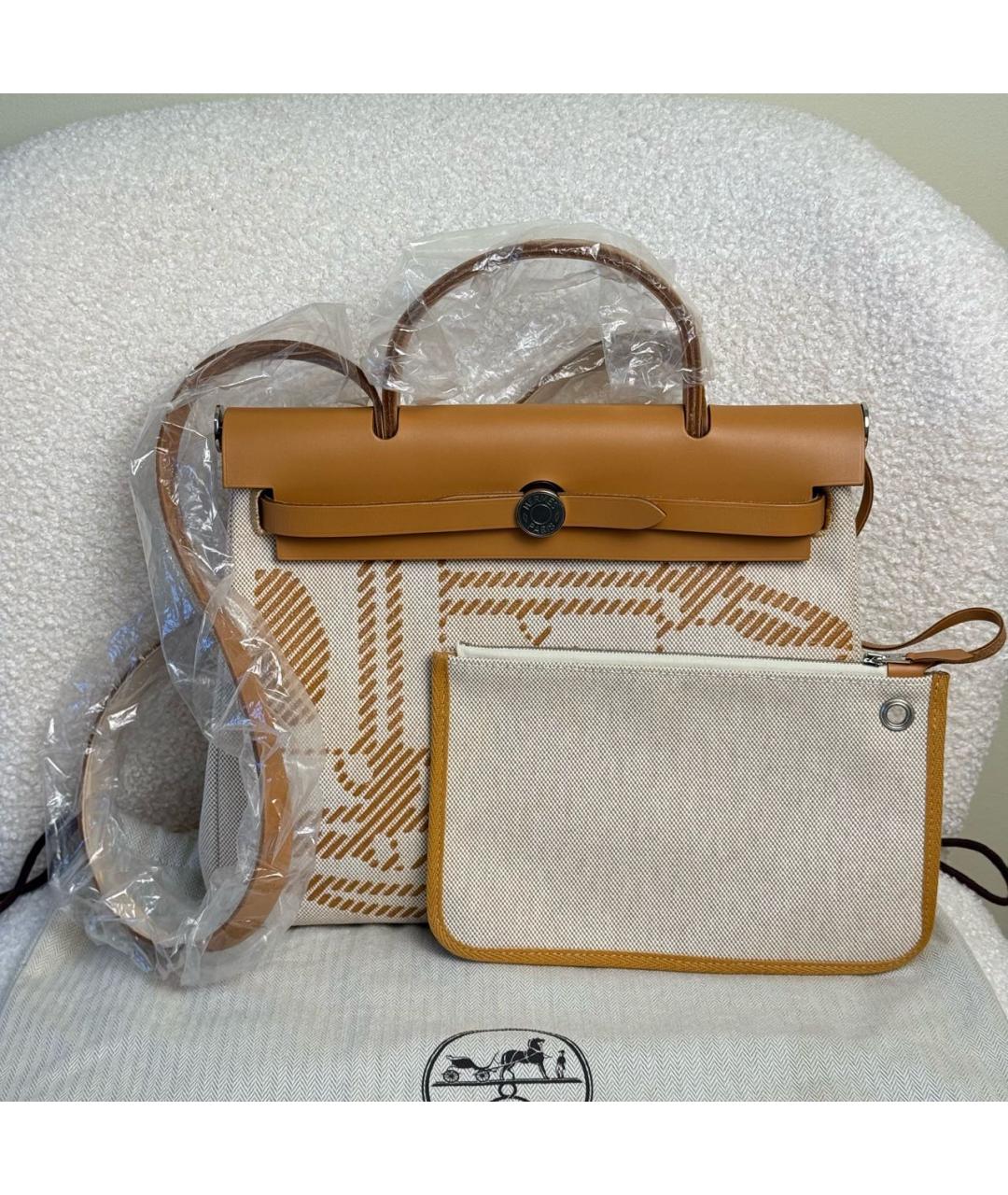 HERMES Коричневая сумка с короткими ручками, фото 6