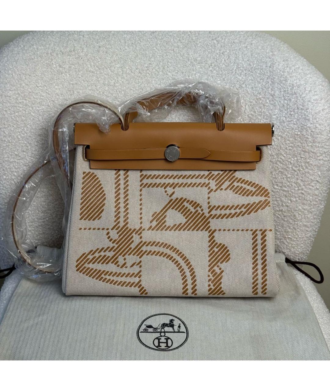 HERMES Коричневая сумка с короткими ручками, фото 3