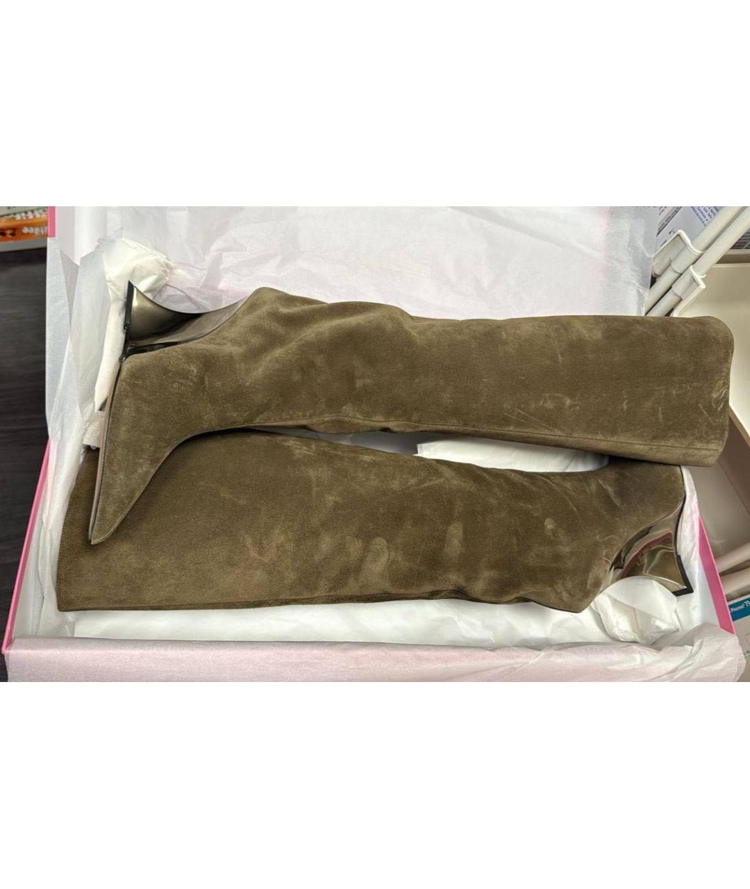 PARIS TEXAS Серые замшевые сапоги, фото 3