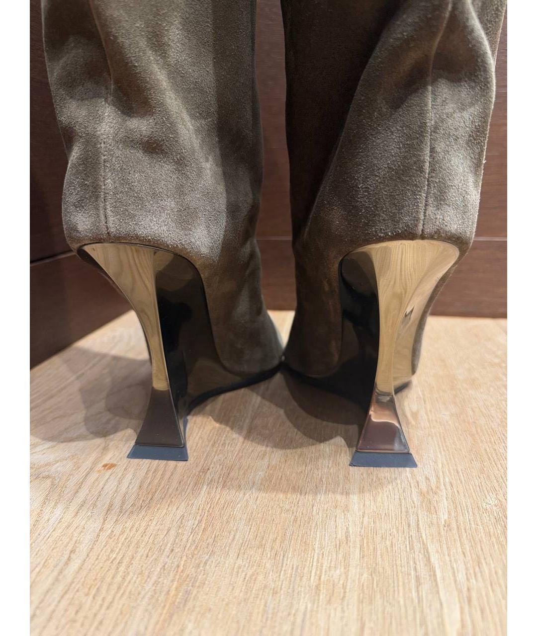 PARIS TEXAS Серые замшевые сапоги, фото 5