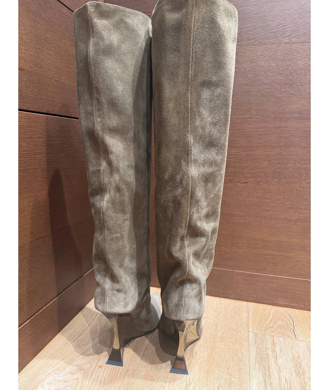 PARIS TEXAS Серые замшевые сапоги, фото 4