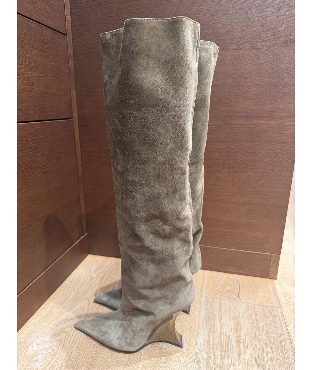 PARIS TEXAS Серые замшевые сапоги, фото 6