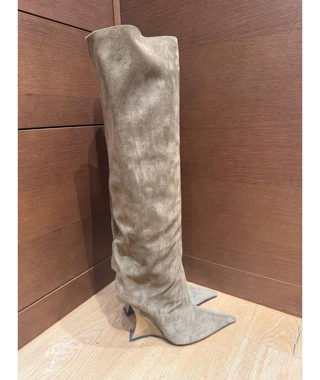 PARIS TEXAS Серые замшевые сапоги, фото 7