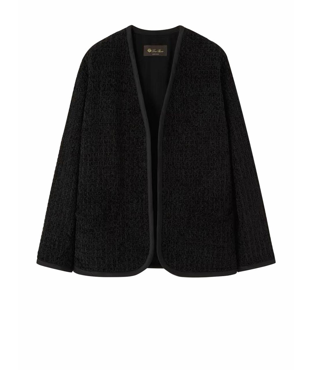 LORO PIANA Черный шелковый жакет/пиджак, фото 1