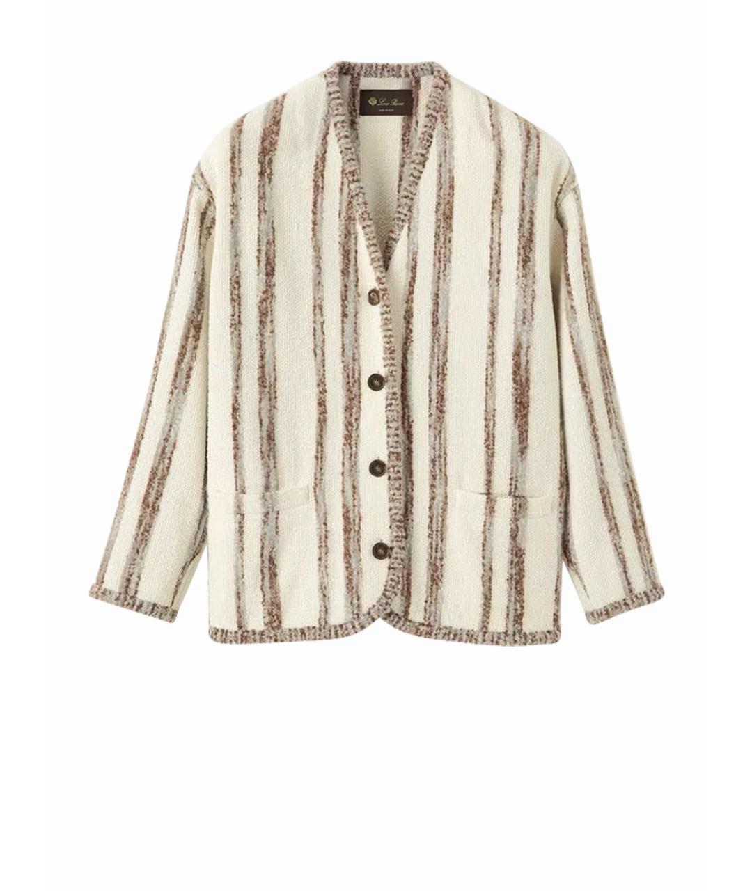 LORO PIANA Бежевый кашемировый жакет/пиджак, фото 1