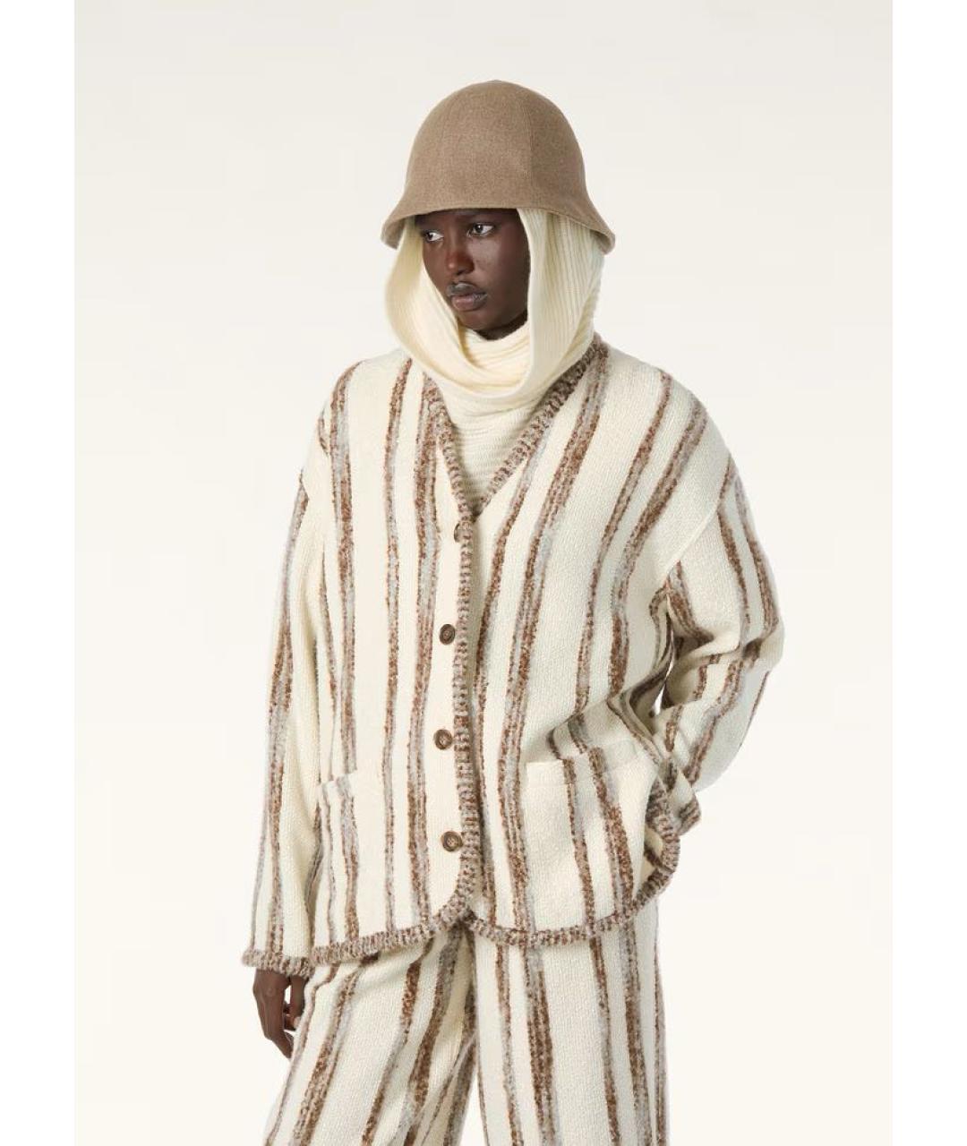 LORO PIANA Бежевый кашемировый жакет/пиджак, фото 3