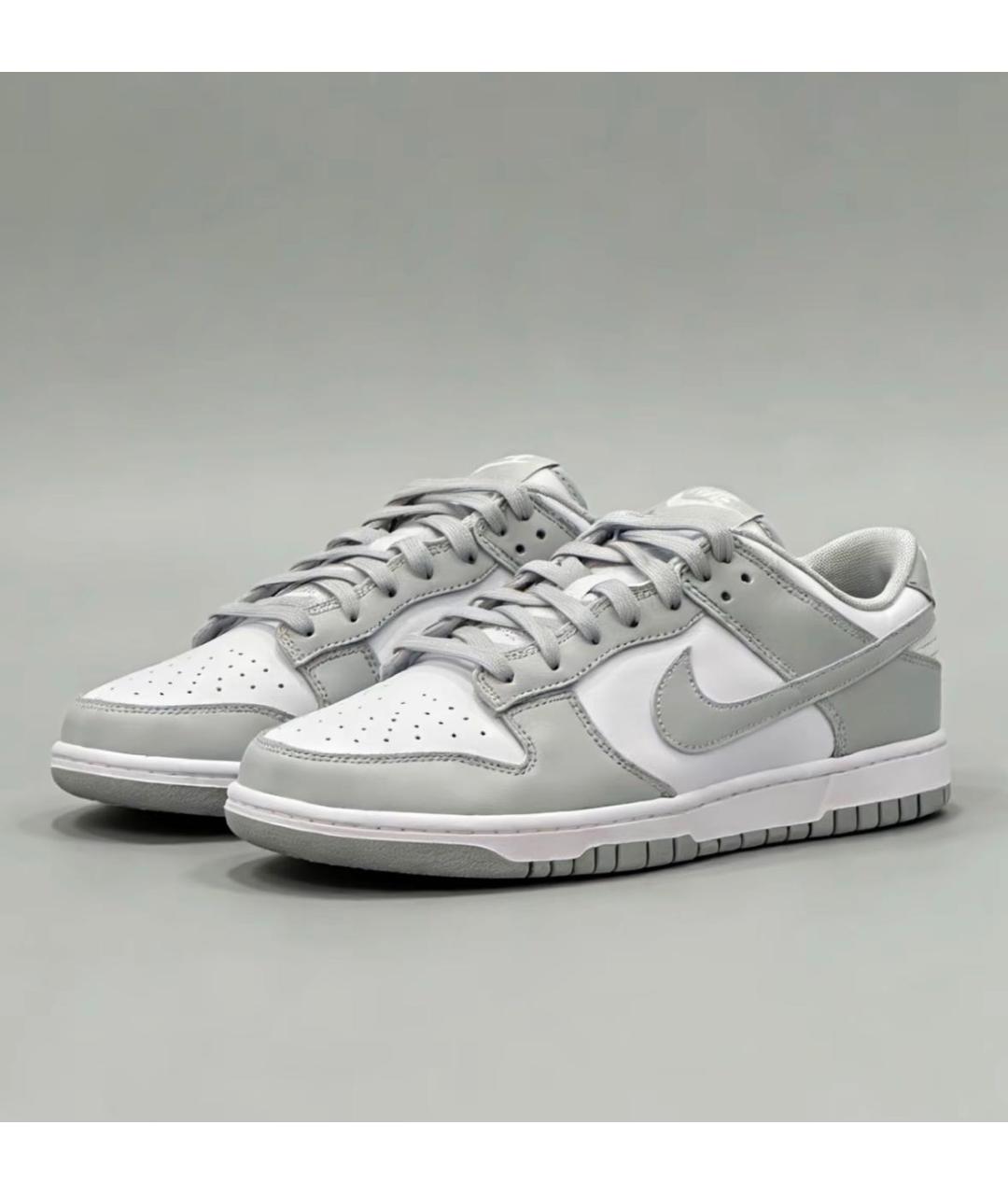 NIKE Серые кожаные низкие кроссовки / кеды, фото 2