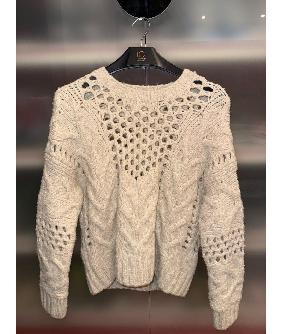 IRO Бежевый шерстяной джемпер / свитер, фото 5