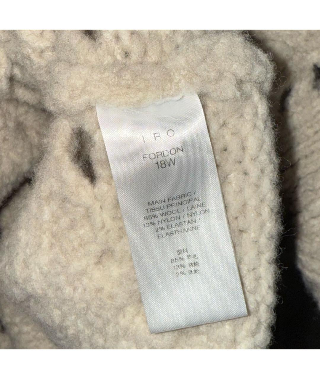 IRO Бежевый шерстяной джемпер / свитер, фото 4