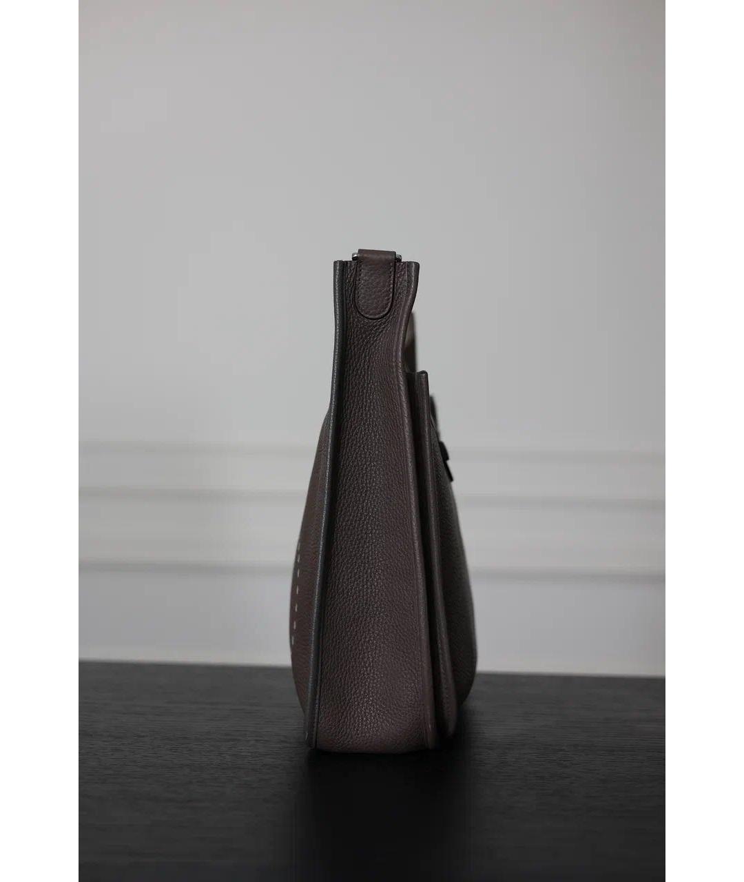 HERMES Коричневая кожаная сумка через плечо, фото 2