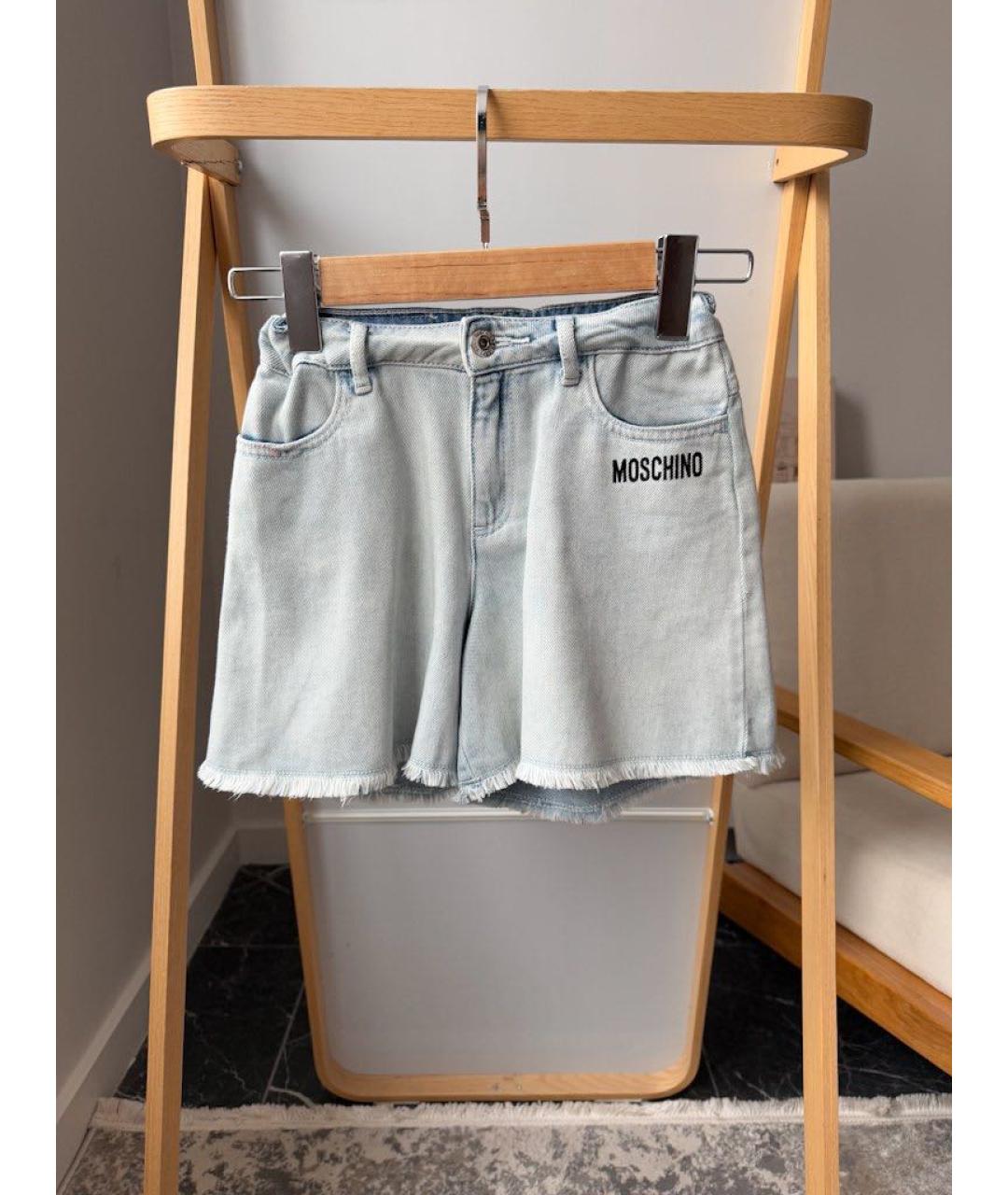 MOSCHINO KIDS Голубые деним брюки и шорты, фото 5