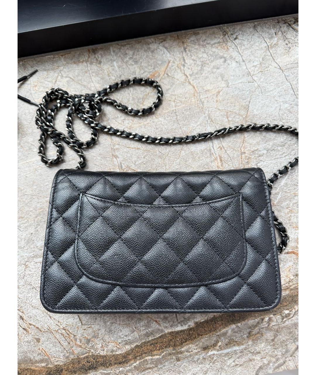 CHANEL Черная кожаная сумка через плечо, фото 3