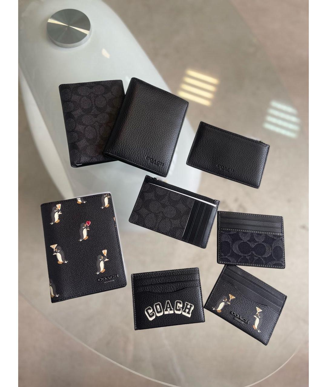 COACH Черный кожаный кардхолдер, фото 7