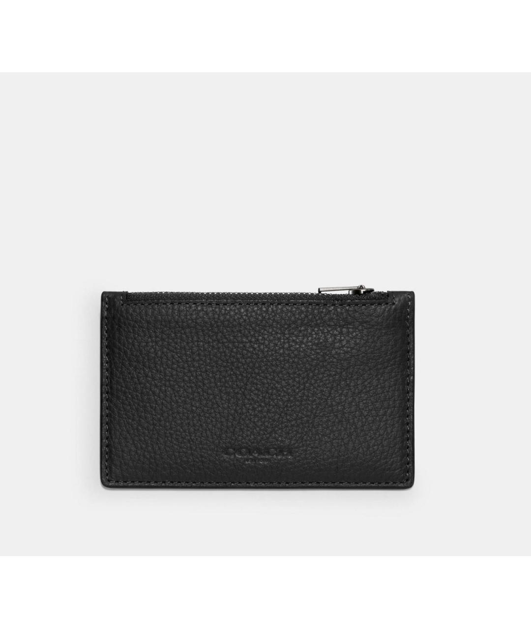 COACH Черный кожаный кардхолдер, фото 8