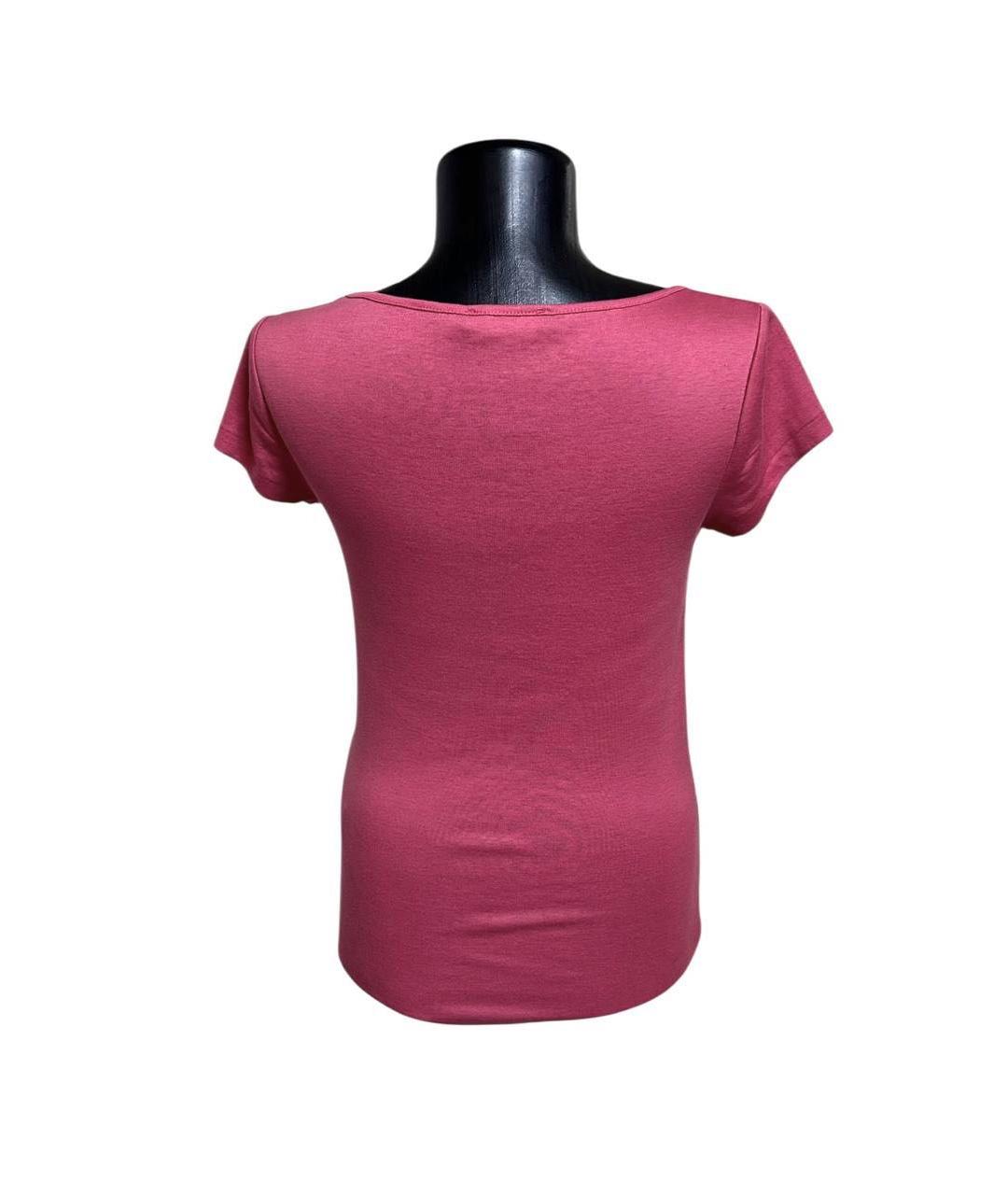 RALPH LAUREN Розовая хлопковая футболка, фото 2