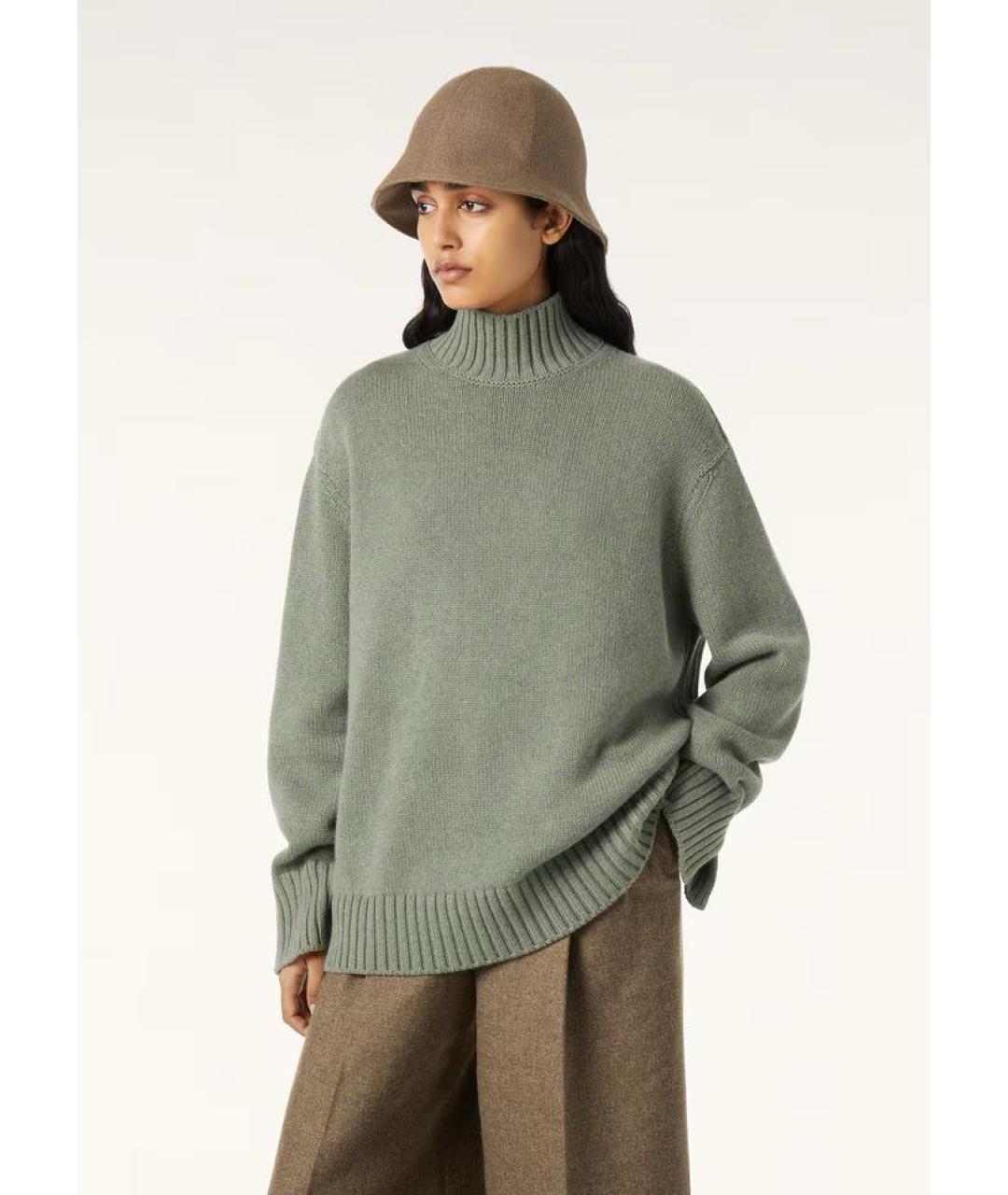 LORO PIANA Зеленая кашемировая водолазка, фото 3