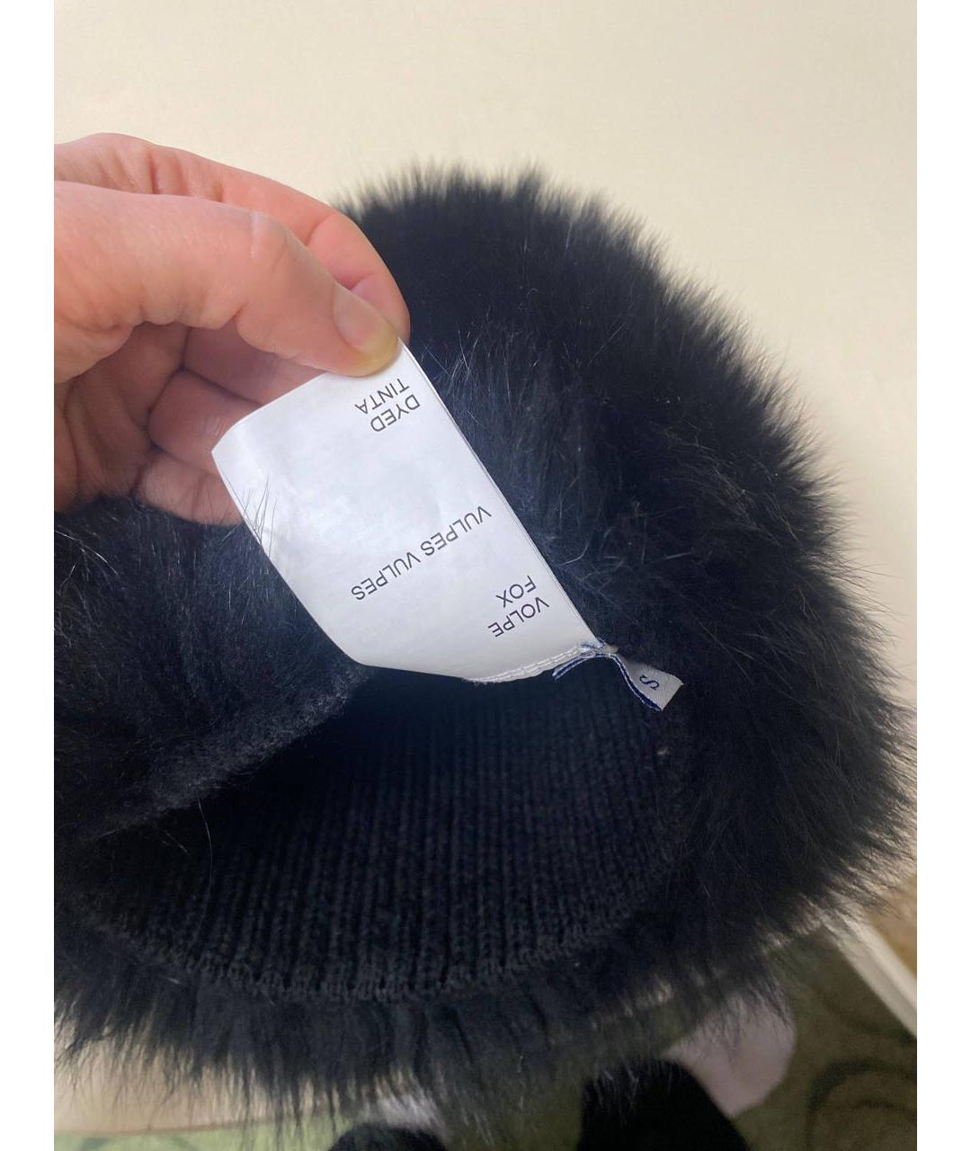 MONCLER Черная шапка, фото 4