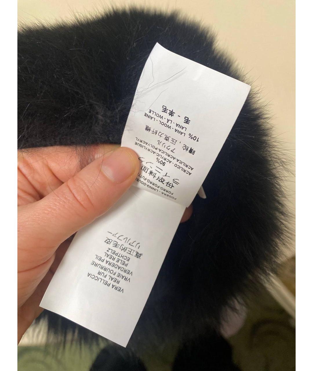 MONCLER Черная шапка, фото 3