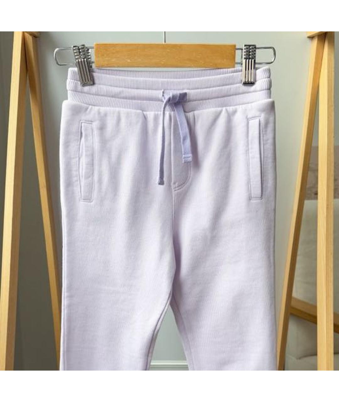 DOLCE & GABBANA KIDS Фиолетовые хлопковые брюки и шорты, фото 3