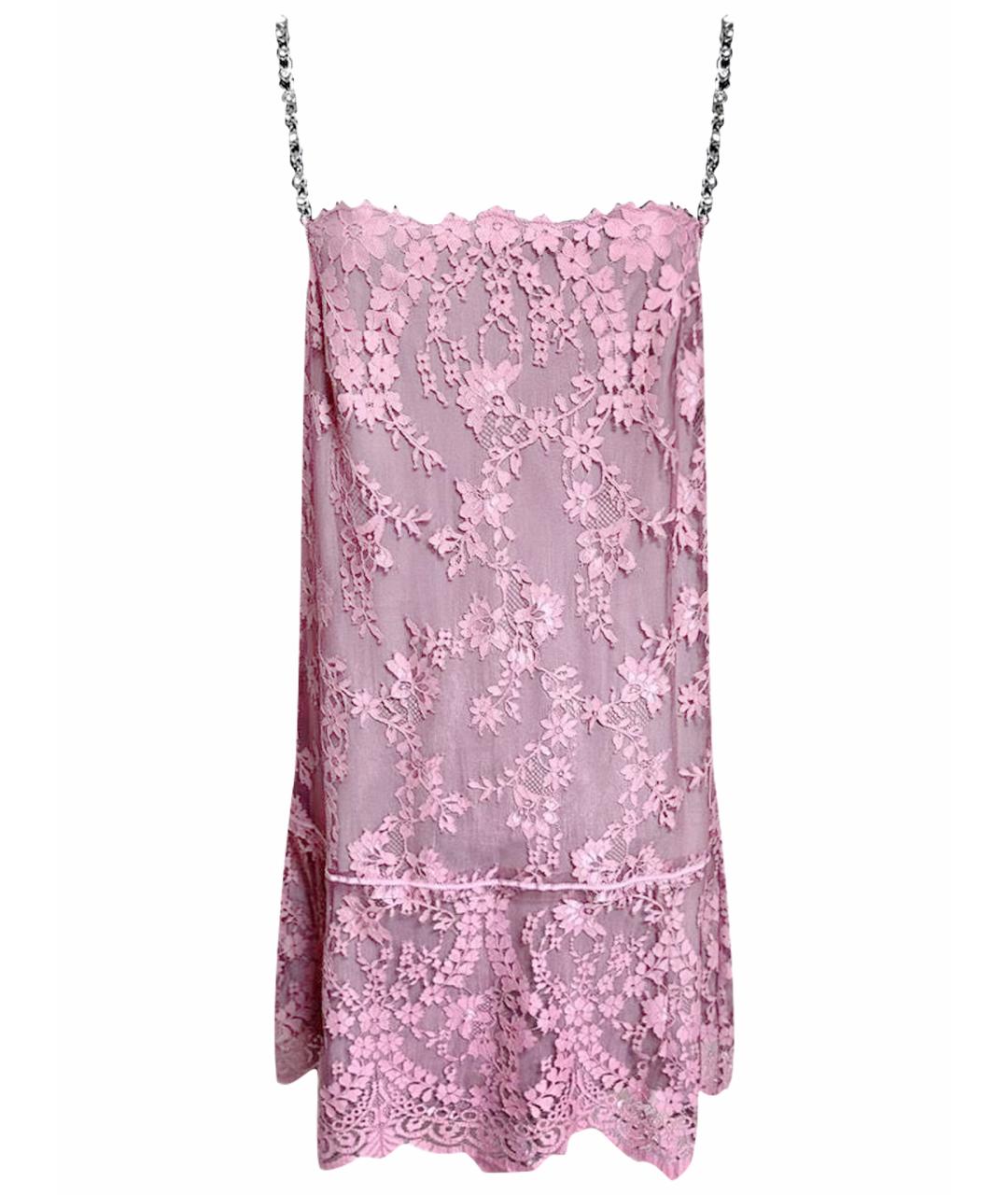 TWIN-SET Розовый полиэстеровый сарафан, фото 1