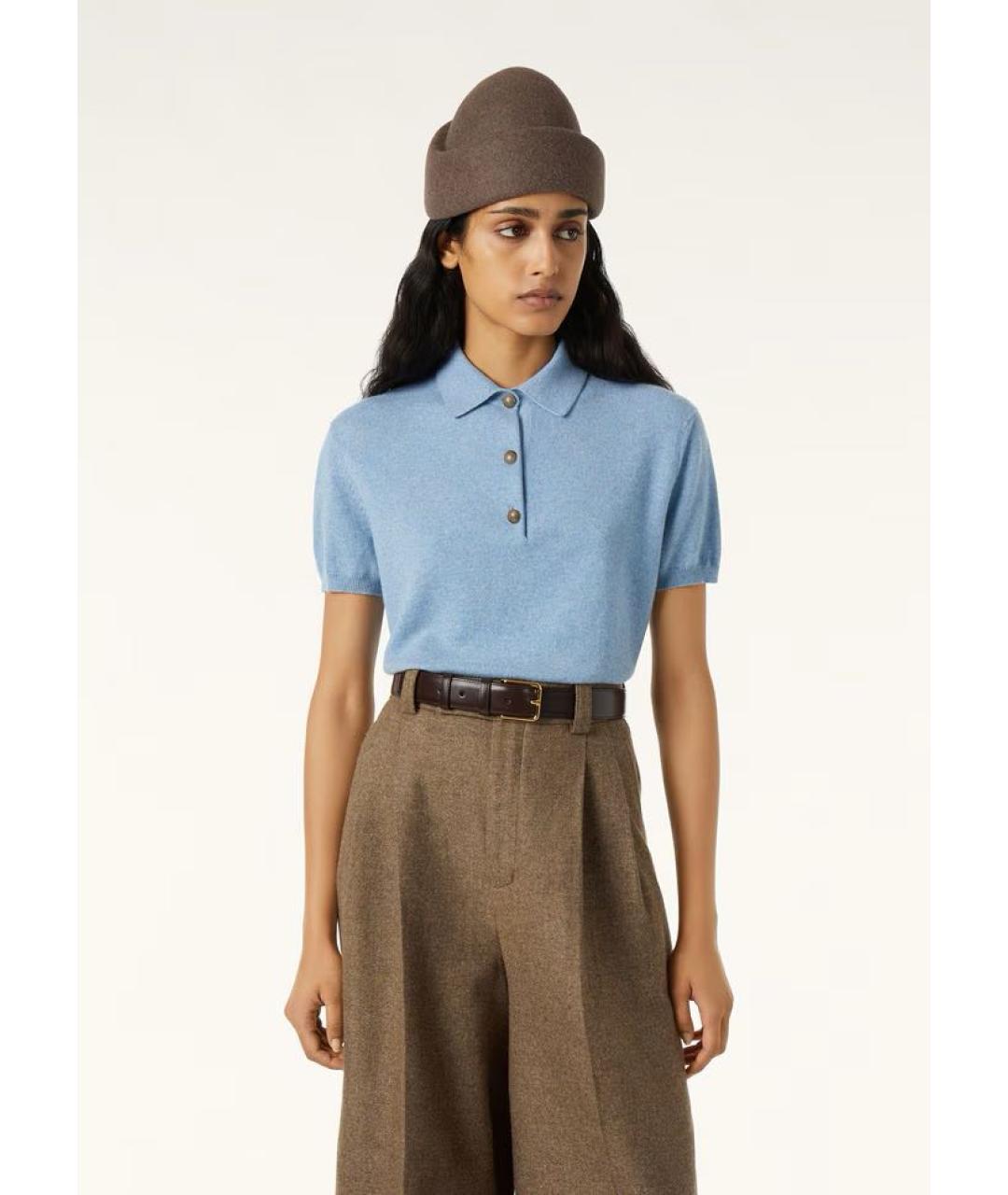 LORO PIANA Голубой кашемировый джемпер / свитер, фото 2