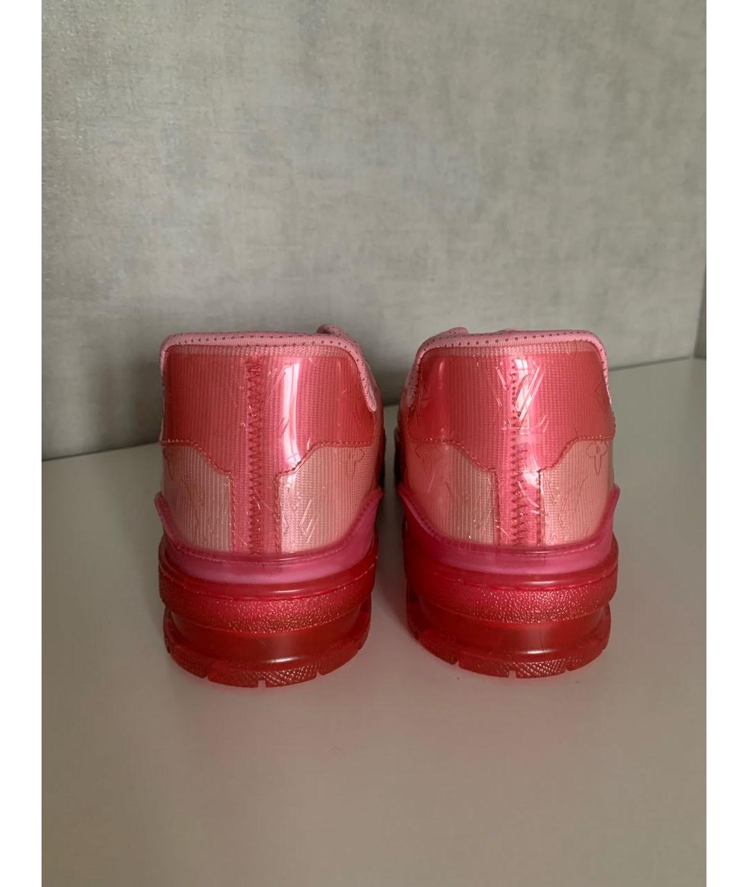 LOUIS VUITTON Розовые низкие кроссовки / кеды, фото 3