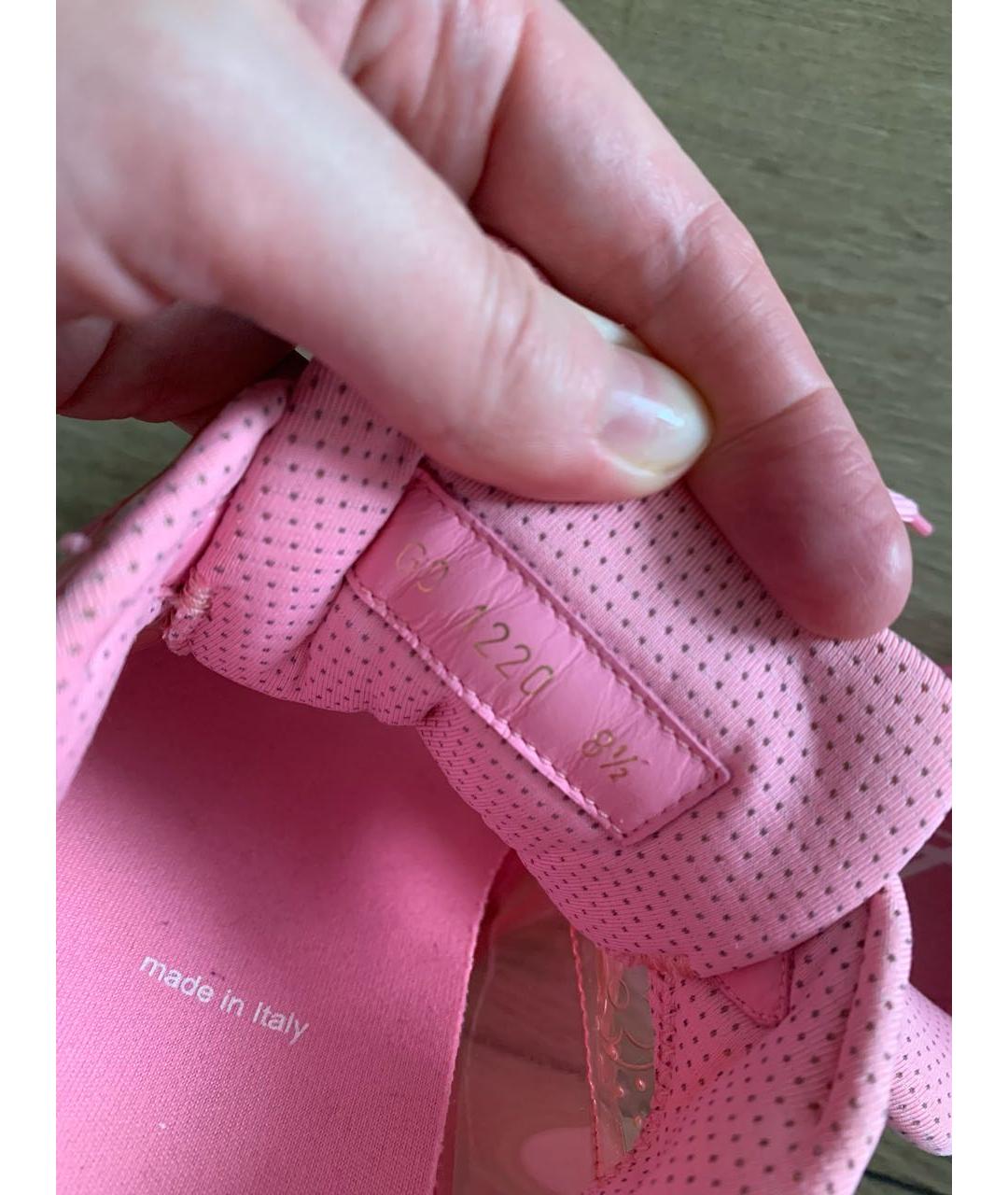 LOUIS VUITTON Розовые низкие кроссовки / кеды, фото 6