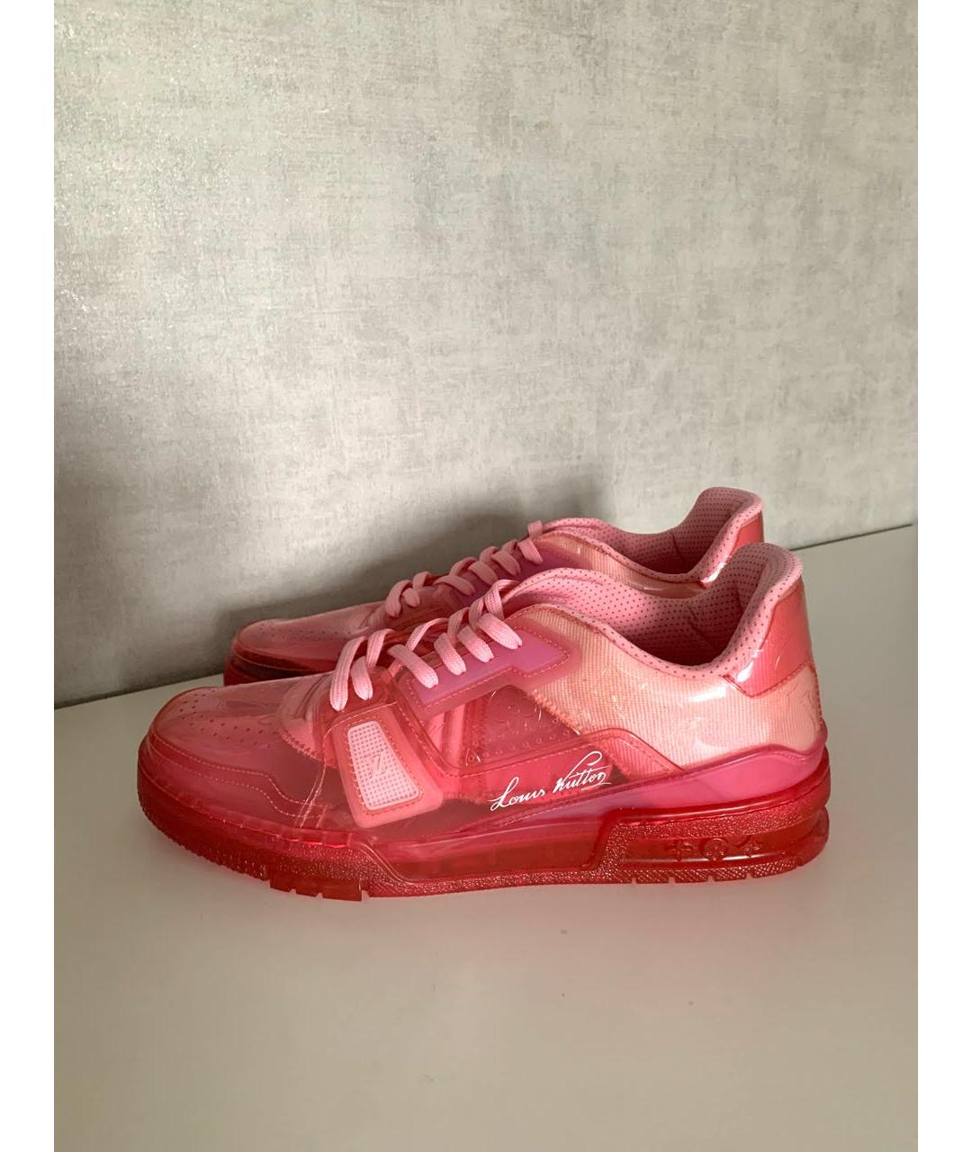 LOUIS VUITTON Розовые низкие кроссовки / кеды, фото 2