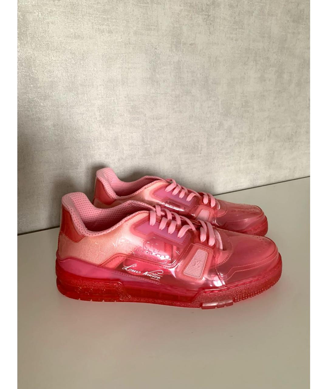 LOUIS VUITTON Розовые низкие кроссовки / кеды, фото 9