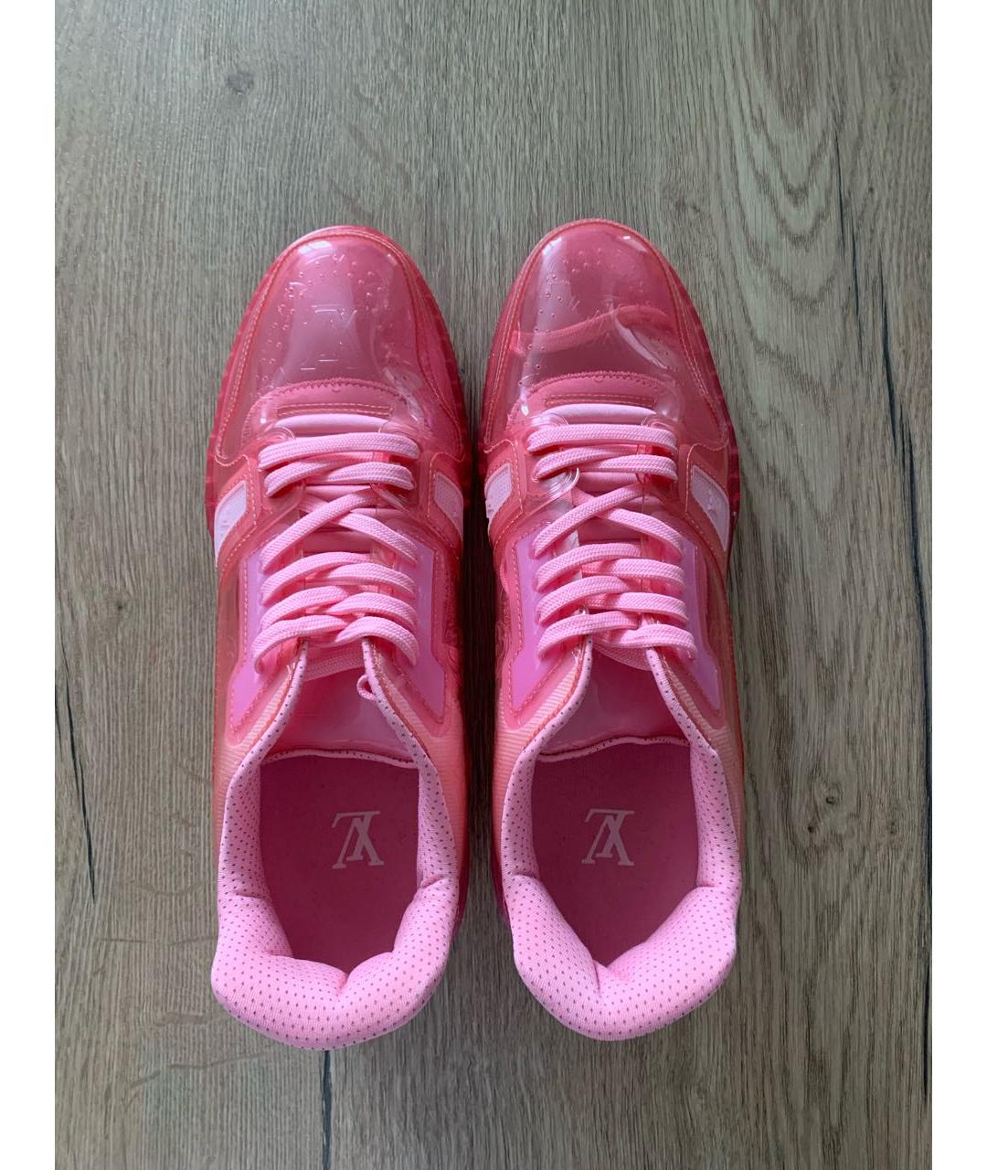 LOUIS VUITTON Розовые низкие кроссовки / кеды, фото 8