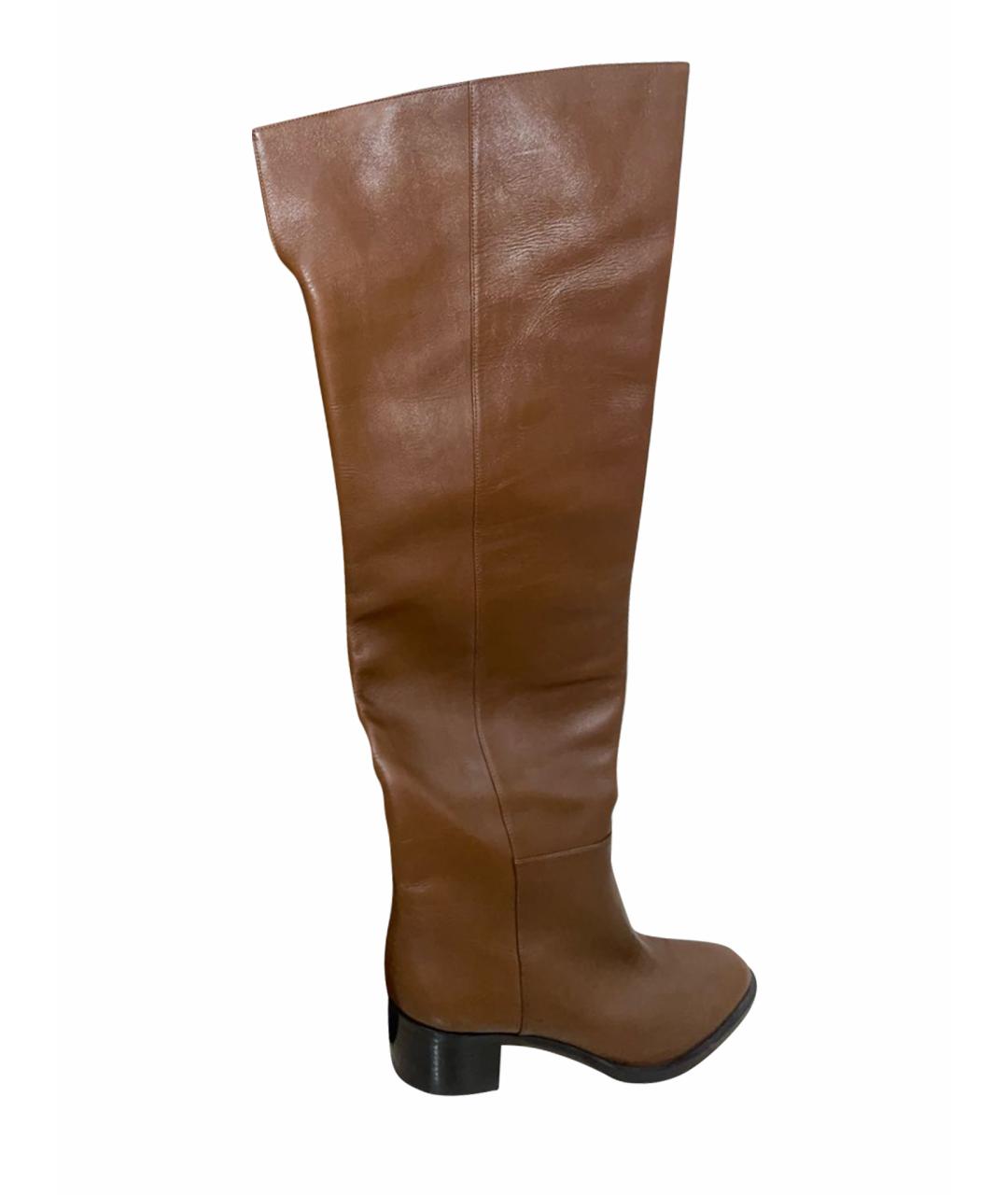 GIANVITO ROSSI Коричневые кожаные сапоги, фото 1