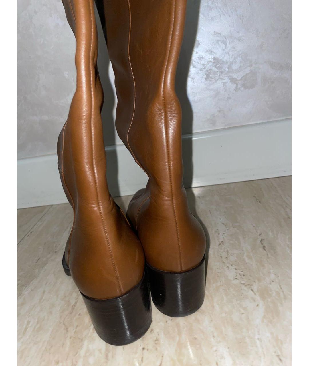 GIANVITO ROSSI Коричневые кожаные сапоги, фото 3