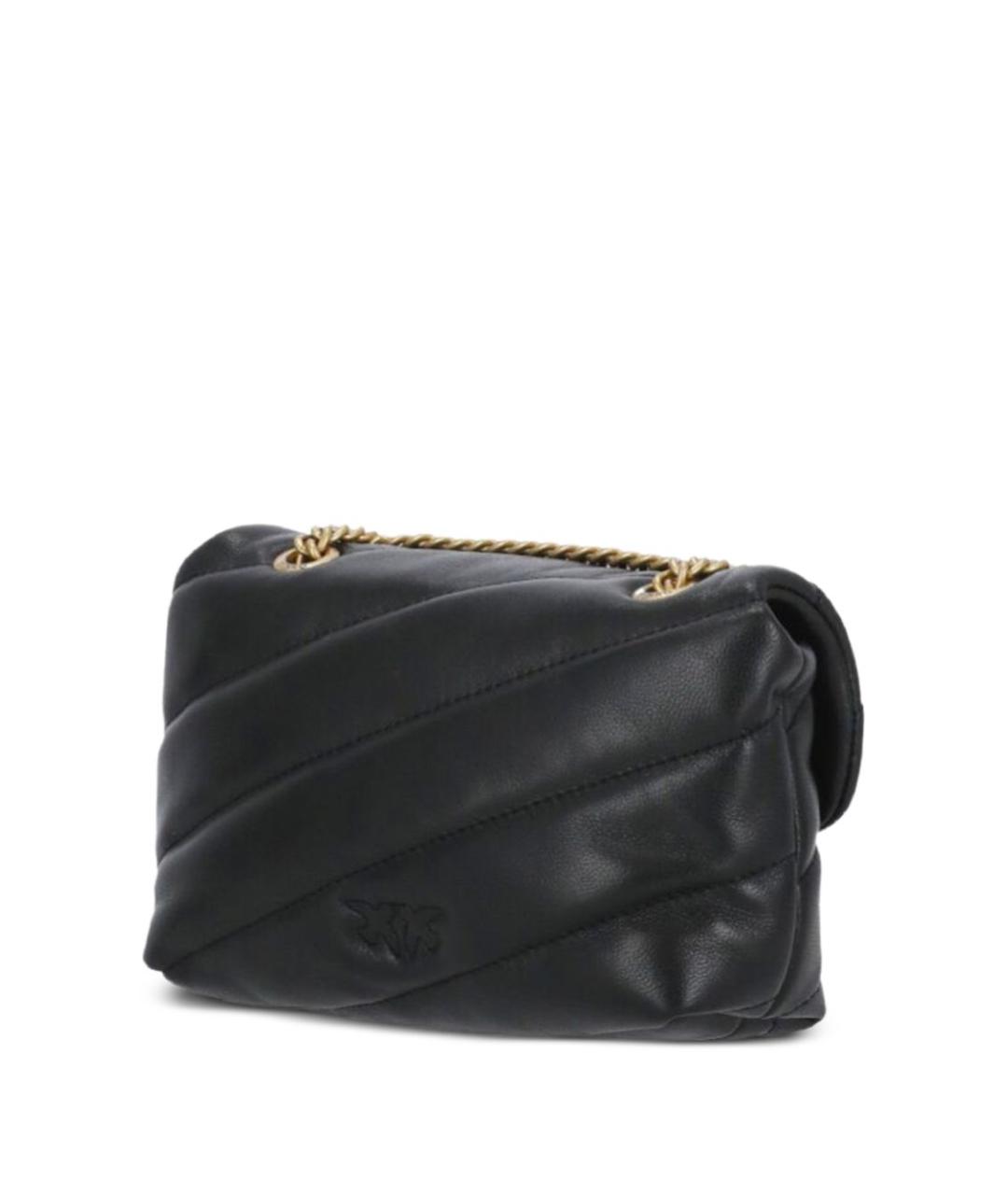 PINKO Черная кожаная сумка через плечо, фото 4